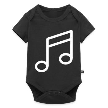 Musique orchestre musicien chanteur note de musique - Body à manches courtes Premium Bébé - noir - Devant