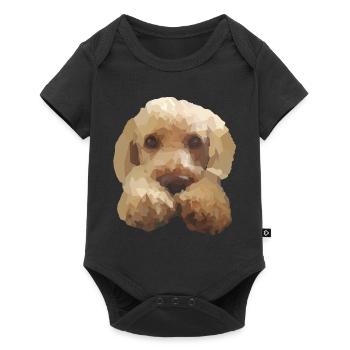 Cute Dog Poodle Labradoodle Goldendoodle - Baby Premium short-sleeve bodysuit - black - Front