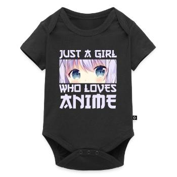 Just a Girl who loves Anime - Baby Premium short-sleeve bodysuit - black - Front