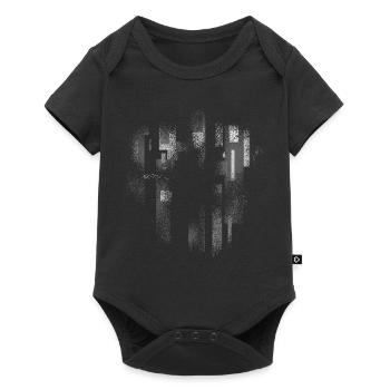 Background (grey) with hole VINTAGE - frame - Baby Premium short-sleeve bodysuit - black - Front