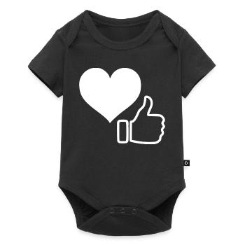 Like me - Baby Premium short-sleeve bodysuit - black - Front