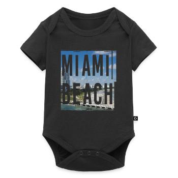 Miami Beach - Baby Premium short-sleeve bodysuit - black - Front