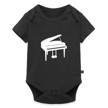 Piano Keyboard Pianists Piano Piano Piano Piano Pianist - Baby Premium short-sleeve bodysuit - black - Front
