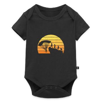Gleitschirm Gleitschirmfliegen Paragliding - Baby Premium short-sleeve bodysuit - black - Front