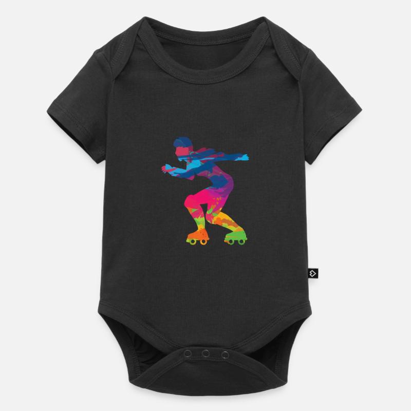 Patins en ligne patinage roller roller - Body à manches courtes Premium Bébé - noir