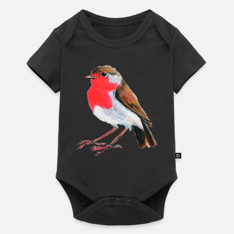 Rouge-gorge - Body à manches courtes Premium Bébé - noir