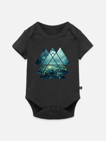 Abstract Forest Art - Baby Premium short-sleeve bodysuit - black