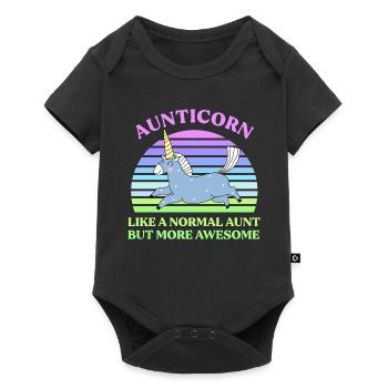 Aunticorn - Baby Premium short-sleeve bodysuit - black - Front