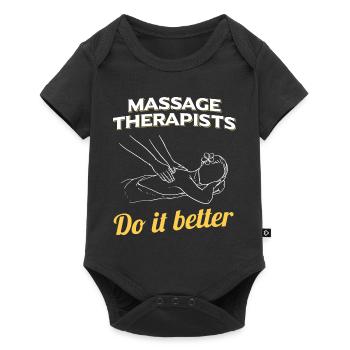 Idée cadeau pour les physiothérapeutes | Travail Profession professionnelle - Body à manches courtes Premium Bébé - noir - Devant