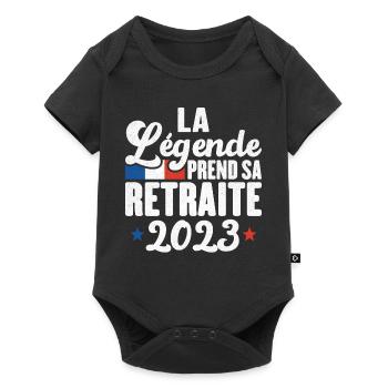 La Légende Prend Sa Retraite 2023 Cadeau - Body à manches courtes Premium Bébé - noir - Devant