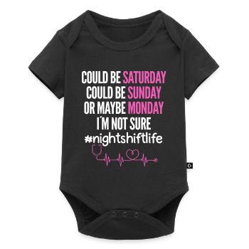 Nurse Night Shift - Baby Premium short-sleeve bodysuit - black - Front
