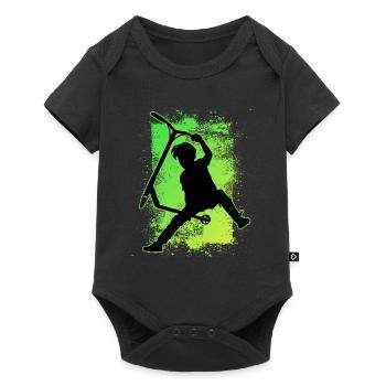 Freestyle Roller - Baby Premium Kurzarmbody - Schwarz - Vorne
