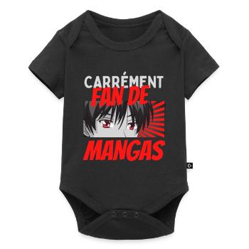 fan de mangas - Body à manches courtes Premium Bébé - noir - Devant