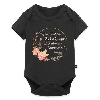 Emma Par Jane Austen Citation I - Style mignon - Body à manches courtes Premium Bébé - noir - Devant