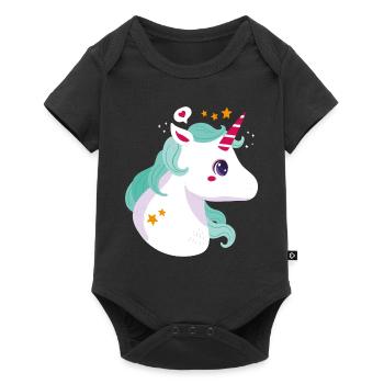 Licorne - Licorne - Licorne - Body à manches courtes Premium Bébé - noir - Devant