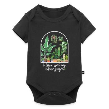 In love with my indoor jungle plants flowers - Baby Premium short-sleeve bodysuit - black - Front