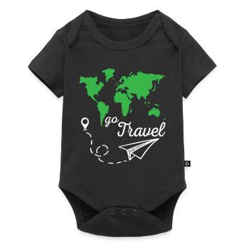 Partez en voyage - Body à manches courtes Premium Bébé - noir - Devant