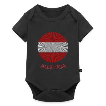 Austria flag of austria Österreich Flagge - Baby Premium Kurzarmbody - Schwarz - Vorne