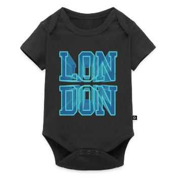 Londres Angleterre UK City Police 3D Skyline - Body à manches courtes Premium Bébé - noir - Devant