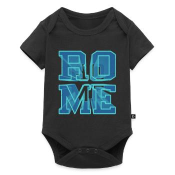 Rome Rome Italie Ville 3D Font Skyline Accueil - Body à manches courtes Premium Bébé - noir - Devant