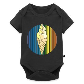 Eis - Baby Premium Kurzarmbody - Schwarz - Vorne