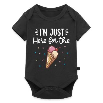 Im Just Here For The Ice Cream – Funny Ice Cream - Baby Premium short-sleeve bodysuit - black - Front