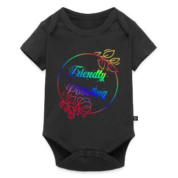 FriendlyPöbeling Rainbow - Baby Premium Kurzarmbody - Schwarz - Vorne