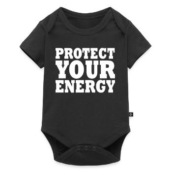 Protect your energy - Body à manches courtes Premium Bébé - noir - Devant