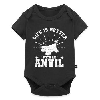 Anvil Blacksmith | Craft Metal Worker Gift Idea - Baby Premium short-sleeve bodysuit - black - Front