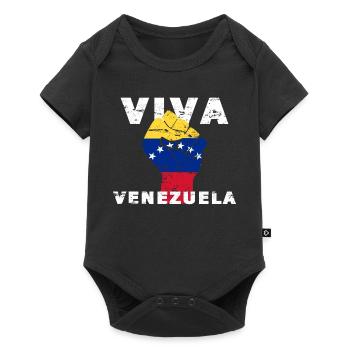 Viva Venezuela Fist - Baby Premium short-sleeve bodysuit - black - Front