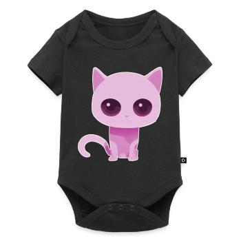 little pink cat - Baby Premium short-sleeve bodysuit - black - Front