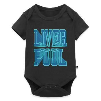 Liverpool Angleterre UK City Police 3D Skyline - Body à manches courtes Premium Bébé - noir - Devant
