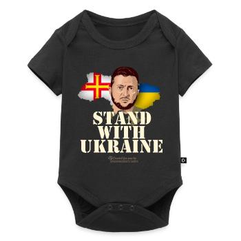 Ukraine Guernesey - Body à manches courtes Premium Bébé - noir - Devant