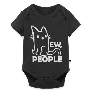 Dire ew people chat - Body à manches courtes Premium Bébé - noir - Devant