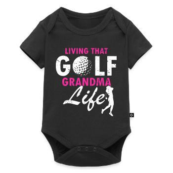 Living That Golf GRANDMA Life Retro Vintage Golfer - Baby Premium short-sleeve bodysuit - black - Front