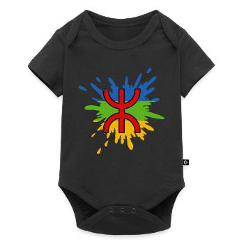 Drapeau Imazighen Amazigh Berbère Rif Kabylie - Body à manches courtes Premium Bébé - noir - Devant