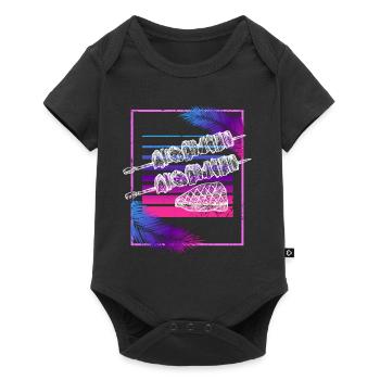Vaporwave Barbecue Rétro BBQ Lover Kebab Skewer Gr - Body à manches courtes Premium Bébé - noir - Devant