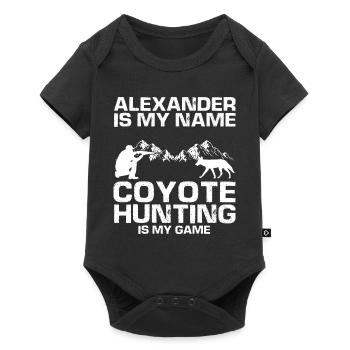 Conception de chasseur de coyote pour la chasse au coyote - Body à manches courtes Premium Bébé - noir - Devant