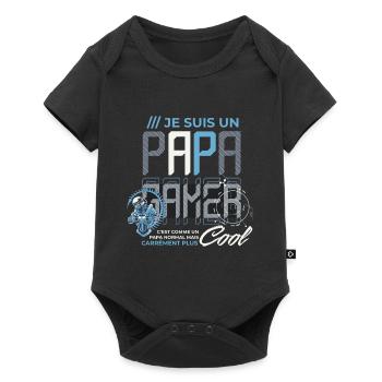 Papa Gamer Carrément Plus Cool - Humour Gaming - Body à manches courtes Premium Bébé - noir - Devant