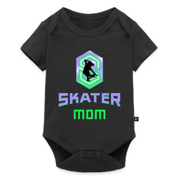 Skater Mom Mama Mother Skatboard cool gift idea - Baby Premium short-sleeve bodysuit - black - Front
