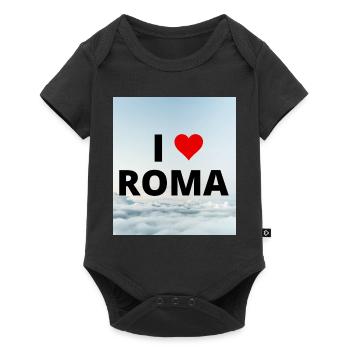 I LOVE ROMA - Baby Premium short-sleeve bodysuit - black - Front