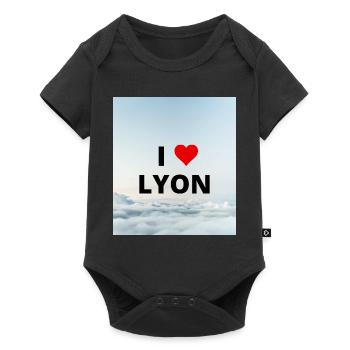 I LOVE LYON - Baby Premium short-sleeve bodysuit - black - Front