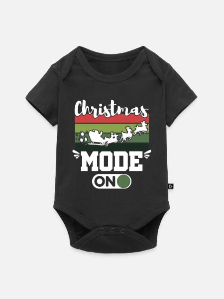 Weihnachten Modus - Baby Premium Kurzarmbody - Schwarz