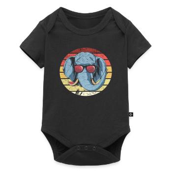 Elephant Africa - Baby Premium short-sleeve bodysuit - black - Front