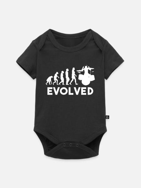 Drummer Schlagzeug Evolution - Baby Premium Kurzarmbody - Schwarz