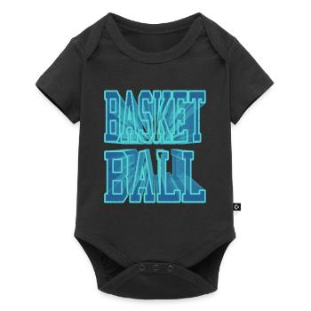 Basketball Basketball Player 3D Font Vintage - Baby Premium short-sleeve bodysuit - black - Front