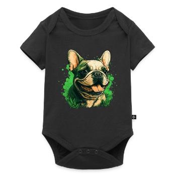 Français Bulldog - Body à manches courtes Premium Bébé - noir - Devant