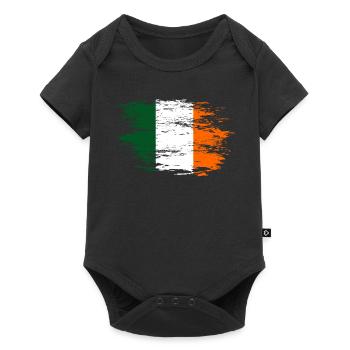 Ireland flag used - Baby Premium short-sleeve bodysuit - black - Front