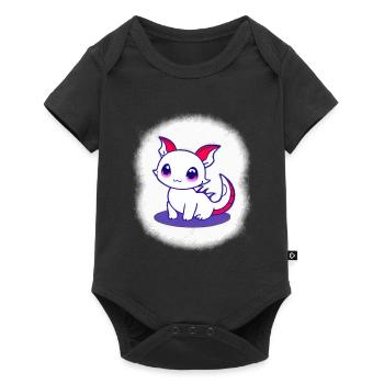 Cartoon Drache Feuer Fantasie Comic Drachen 11 - Baby Premium Kurzarmbody - Schwarz - Vorne