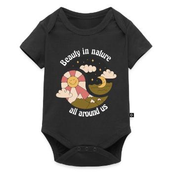 Beauty In Nature All Around Us Retro Nature - Baby Premium short-sleeve bodysuit - black - Front